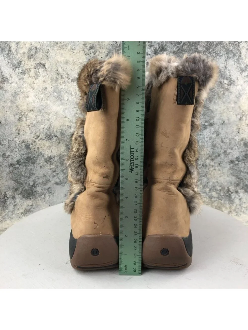 Ulu Women's Size 7 Brown Leather Waterproof Primaloft Lace-Up Winter Boots FAIR